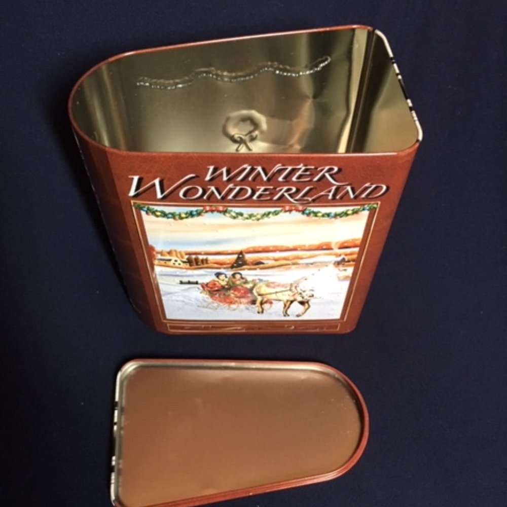 Christmas Winter Wonderland Book Tin - Harry London Empty Tin Box